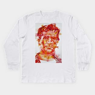 JACK KEROUAC watercolor portrait .3 Kids Long Sleeve T-Shirt